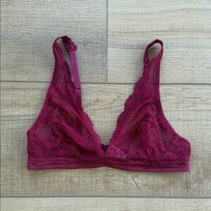 Cosabella Women's Lace Bralette - Wine size medium with adjustable straps / back